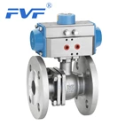2PC Pneumatic Flanged Ball Valve With Direct Mounting Pad