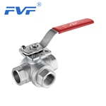 1000WOG 3Way Ball Valve With Direct Mounting Pad