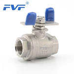 2 PC Female Ball Valve With Butterfly Handle