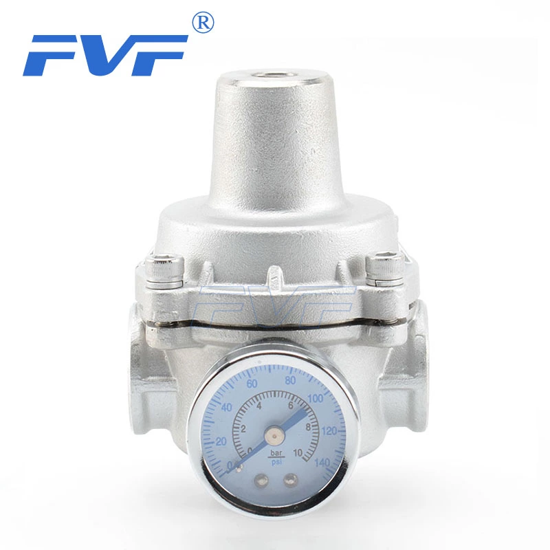 Stainless Steel Pressure Reducing Valve With Pressure Gauge