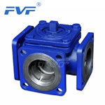 Stainless Steel Trunnion 3-Way Square Type Flange Ball Valve
