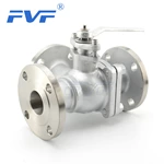 Stainless Steel 3-Way Ball Valve With Flange Connection