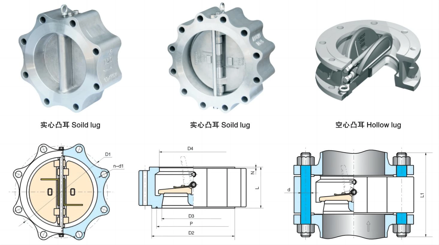 Lug Dual Plate Swing Check Valve