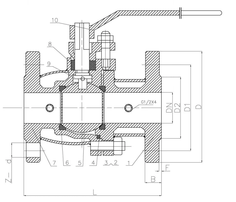 Two-Piece Jacketed Ball Valve